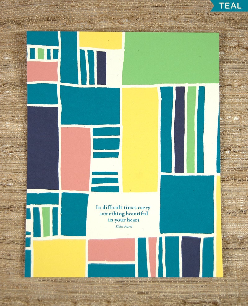 DISCONTINUED 50% OFF - In difficult times carry something beautiful in your heart. (Small)
