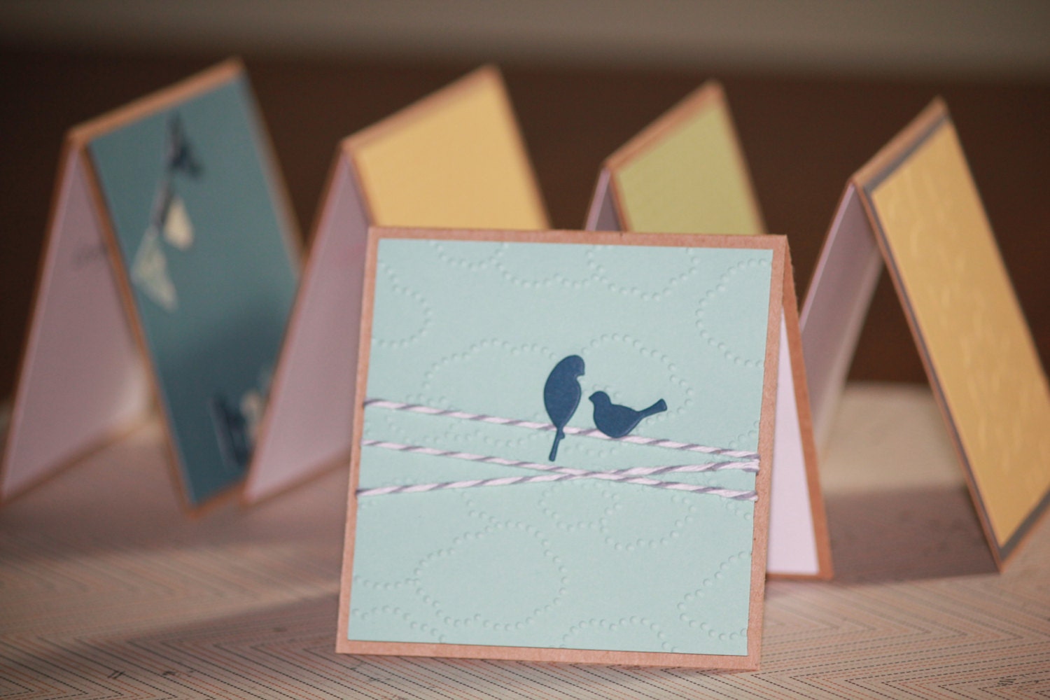 Set of Five All Occasion Mini Gift Card Gift Tag Set Birthday Baby Thank You Blank