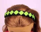 Doll Headband-Lime and Black