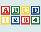40% OFF SALE -Alphabet blocks clip art images, baby blocks clip art, alphabet clip art, royalty free images- Instant Download Il_170x135