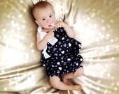Baby Girl Tunic and Bloomers Set - Spring and Summer gift set for babies - Black and white baby set