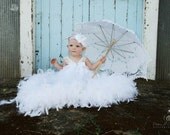 Baby Girl Flower Headband, Christening, Baptism, Blessings, Photo Prop,White Headband / Snow White Rosette Flower Headband
