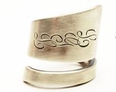 Sterling Engraved "LGL" Minimalist Stieff Spoon Ring Sterling Silver Spoon Ring, Handcrafted in Your Size (4079)