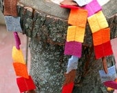 Wool Felt Garland Made of 100% Wool Upcycled Felted Sweaters Eco Garland