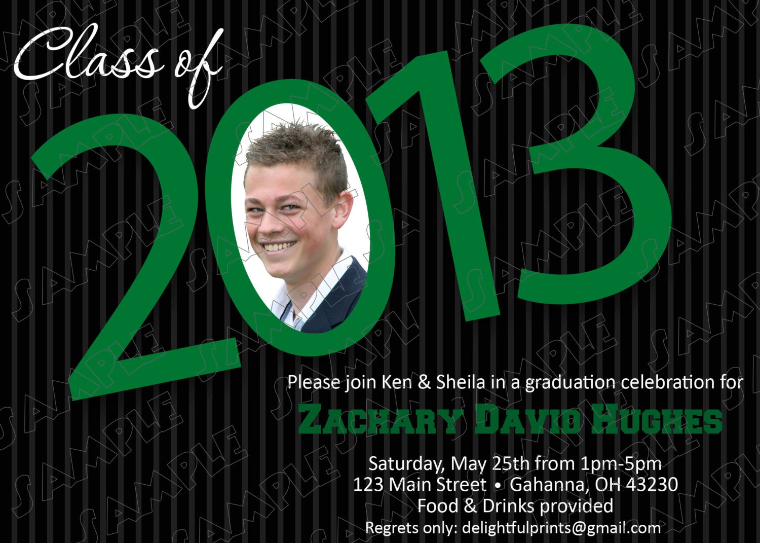 Graduation invitation printable ANY color...DIY you print custom photo card by delightfulprints Il_170x135