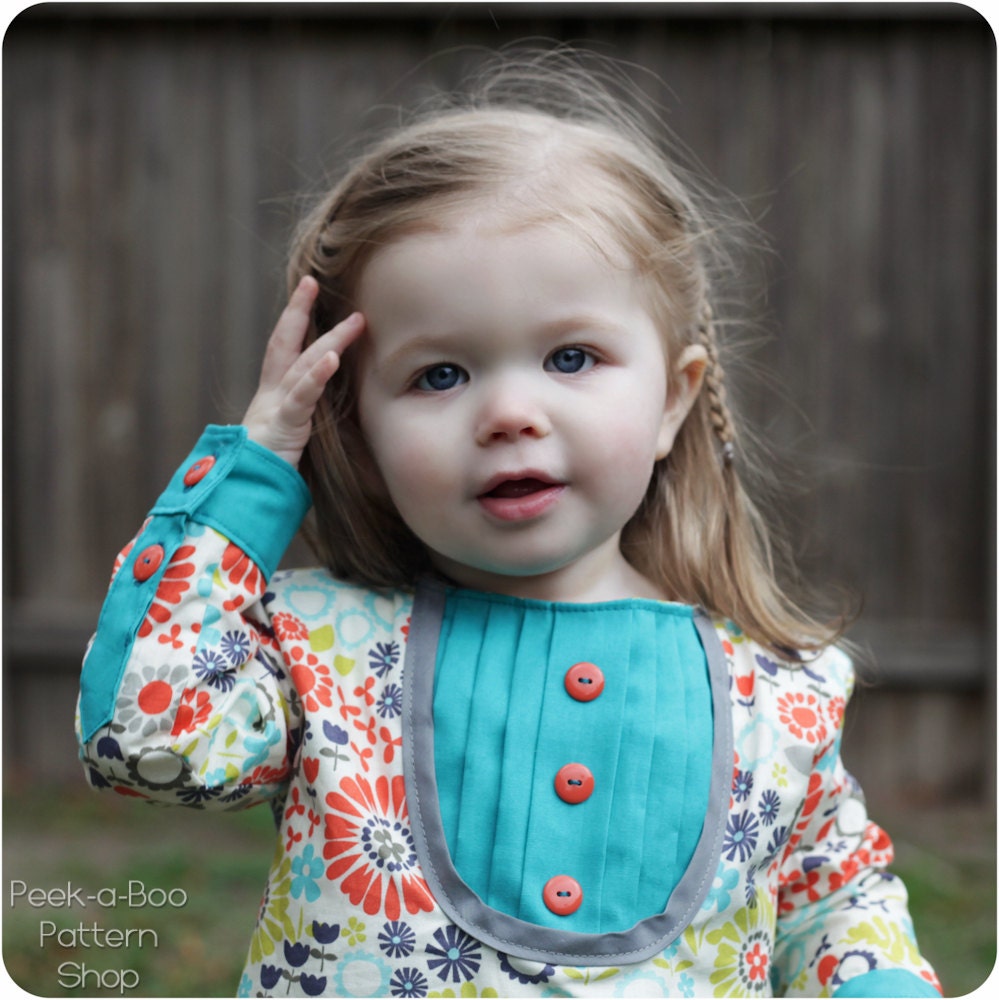 Sabrina Shirttail Dress: Girls Dress Pattern, Baby Dress Pattern, Toddler Dress Pattern