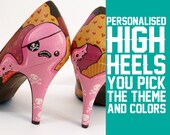 Personalised High Heels - You choose the design - Range of sizes available