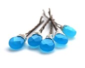 Bobby Pins Blue Quartz Wire Wrapped Modern Hair Fashion LoveandCherish