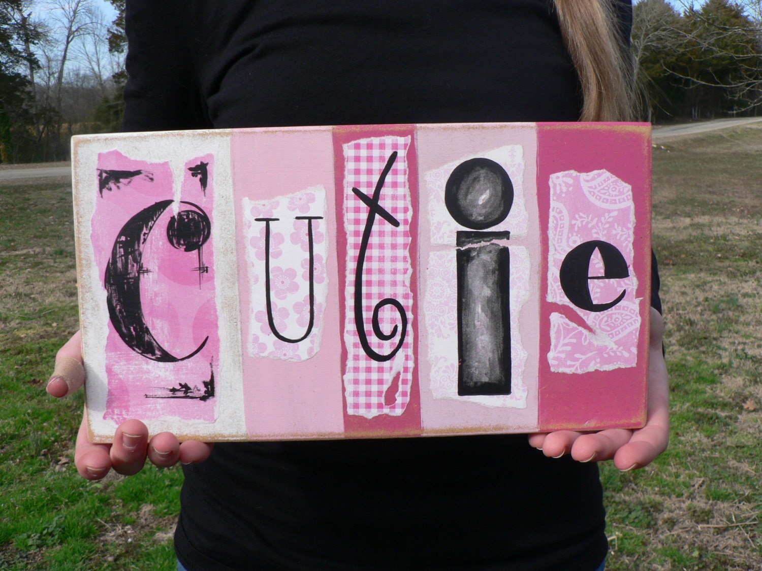 Word Art - Cutie Wall Plaque