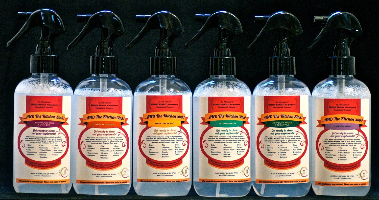 And The Kitchen Sink All Natural All Purpose Household Cleaning Spray Sampler Pack
