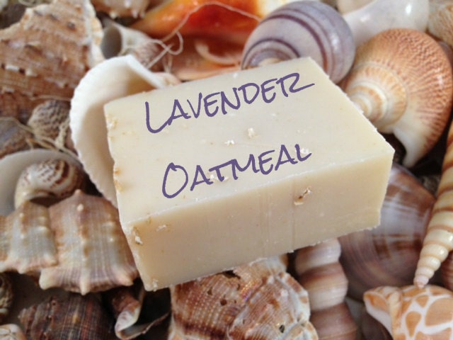 FREE SHIPPING w/a item - Lavender Oatmeal Soap - All Natural Soap, Handmade Soap