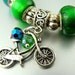 BICYCLE LOVER Stretch European Bead Charm Bracelet