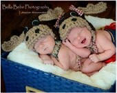 Moose Tracks -Newborn/Baby Moose Hat - Made to Order