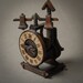Vintage metal pencil sharpener, Old clock style