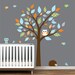 Children Wall Decals Vinyl wall decal Tree with Pattern Leaves-Vinyl Wall Decal