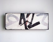 Modern Wall Clock - Black white grey numeral - plastic hands