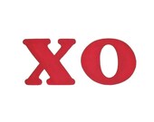 Red XO Wooden Letters