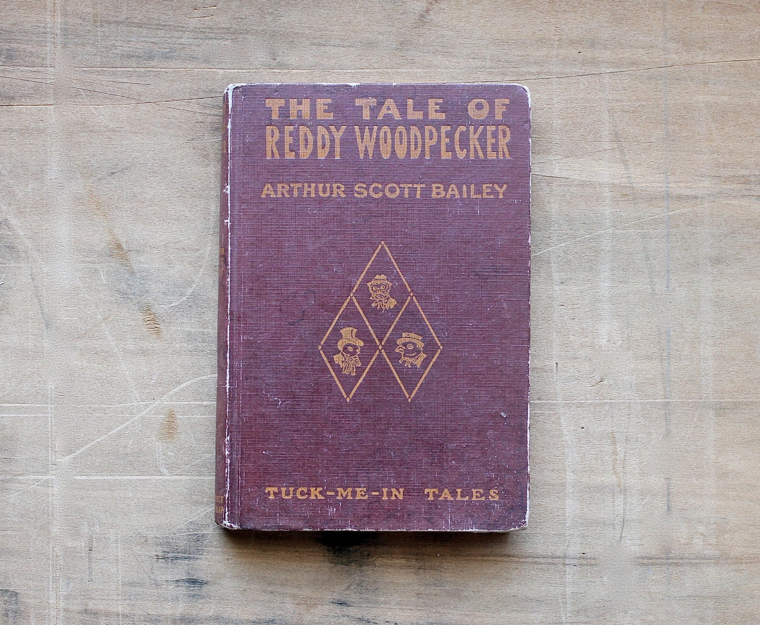 The Tale of Reddy Woodpecker - Vintage Book - Antique 1922 Collectible - Children - Kids - Birds - Woodland - Forest - Spring - Oxblood