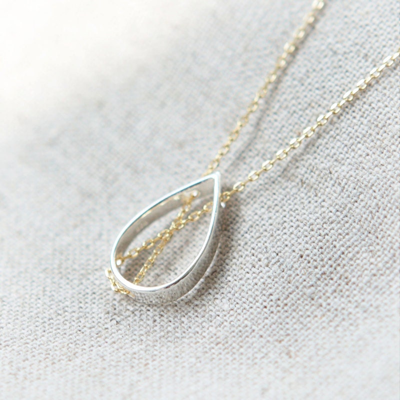 Teardrop Necklace in sterling silver
