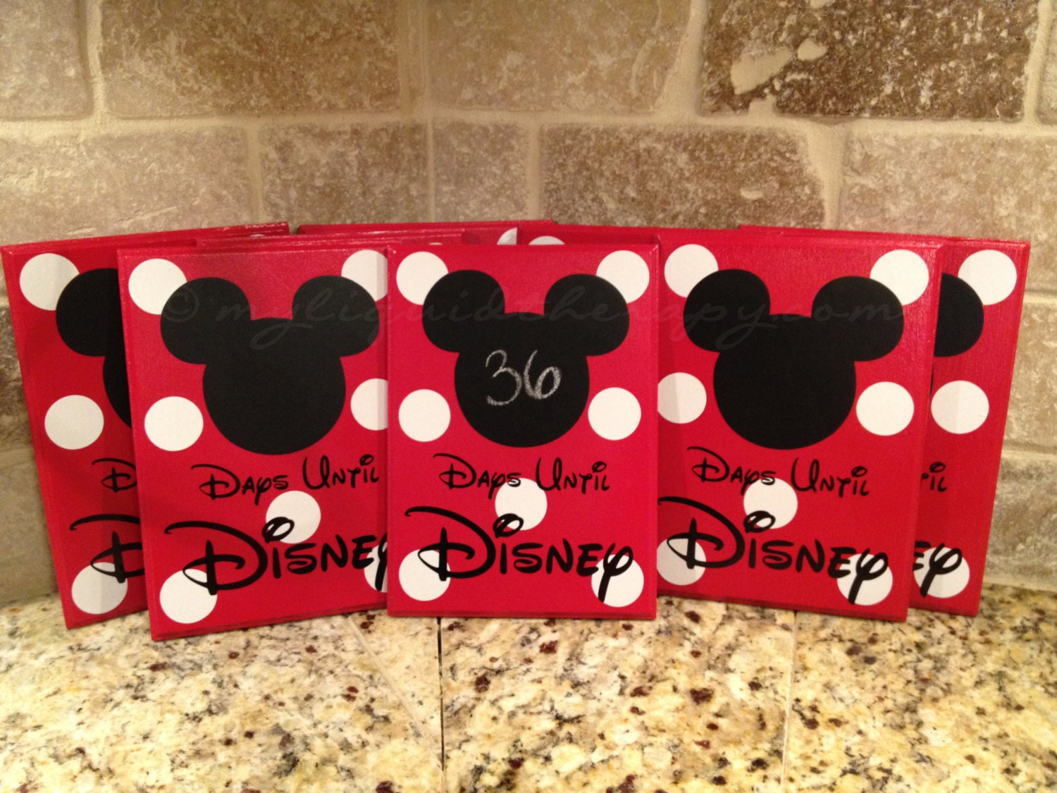 Mickey Disney World Vacation Chalkboard Countdown Calendar READY TO SHIP (First Class Standard Shipping)
