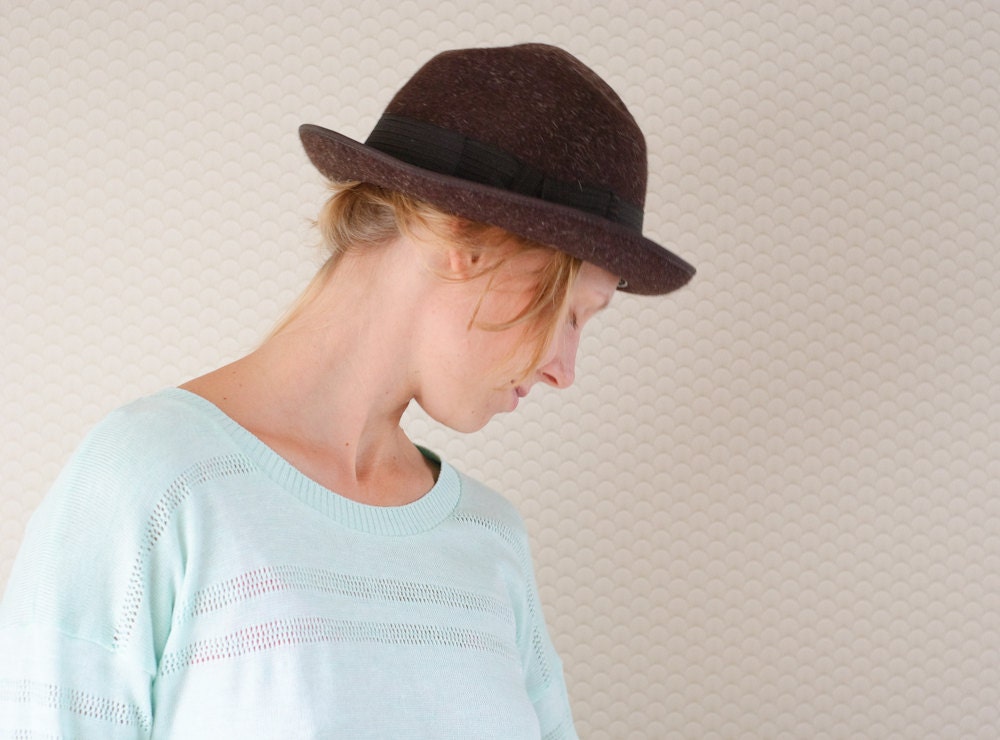 Vintage Felt Hat - Made in USSR - Russian Vintage Clothing - Fedora