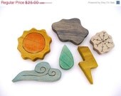 3 DAY SALE - Weather Toy Set - Montessori Toy - Nature Table Toy