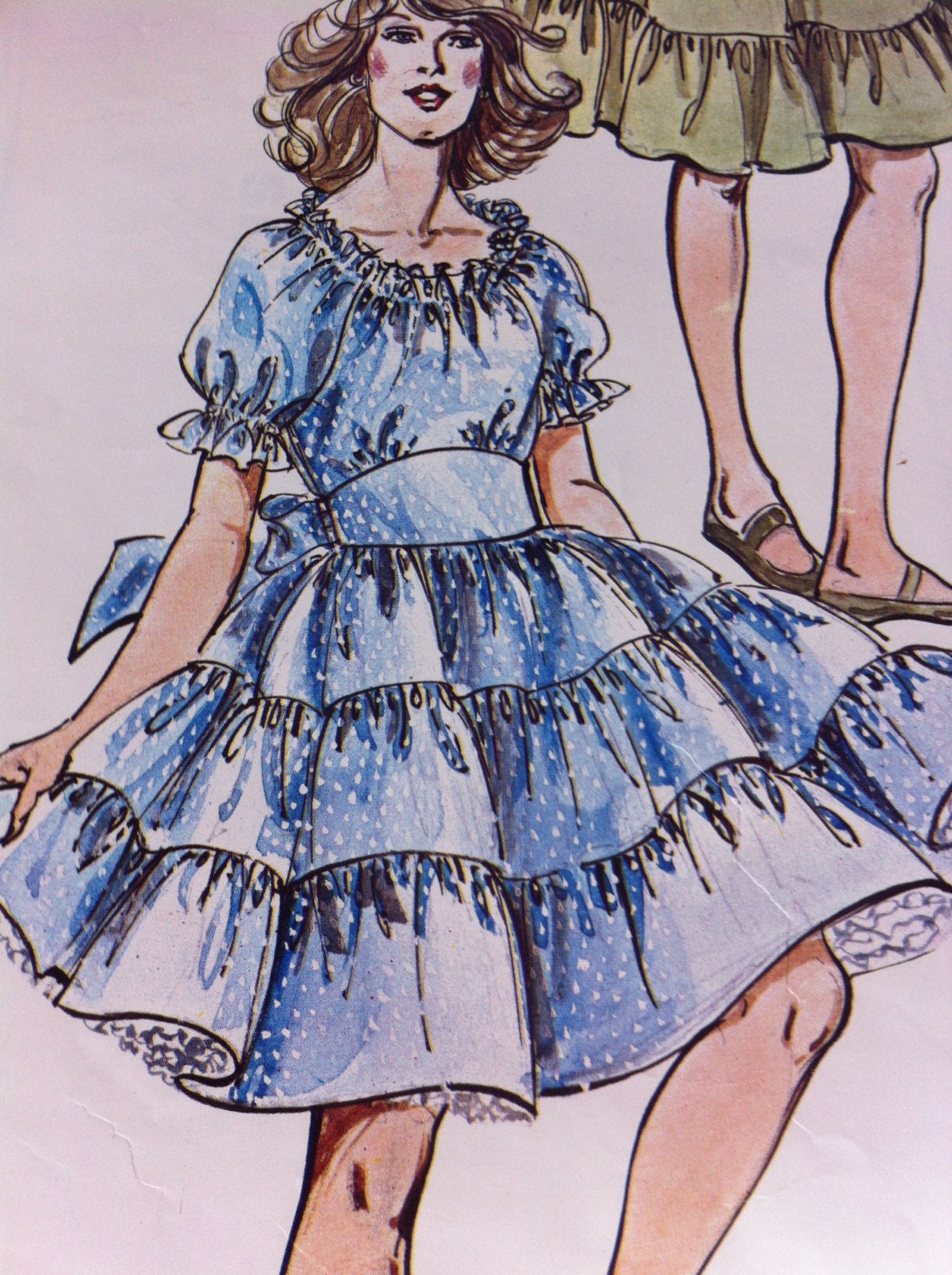 Vintage Square Dance or Swing Dance Dress Pattern Sizes 6 8 10  OR 12 14 16 No. 277 AUTHENTIC Patterns Inc Vintage Swing Dance TREASURY Item