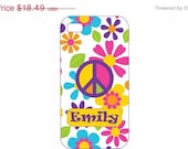 SPRING SALE iPhone 4 4s 5 iPod touch 4 case Personalized Flower Peace Sign HaRd, RuBBer, or BuMPeR Case