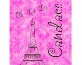 SPRING SALE iPad 2, 3, or 4 Hard Snap on case cover Personalized Custom Paris Eiffel Tower Damask