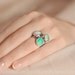 Chrysoprase Ring- Gemstone Ring - Silver Ring - Bezel Ring - Stackable Ring - Mother's Day Gift