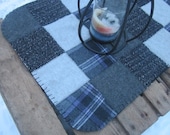 Wool patchwork table runner