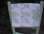 Green and cream toile all cotton tea towels