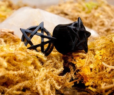Horn Pentagram Tunnels 9/16" (14 mm) 5/8" (16 mm)