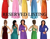 Black Convertible Bridesmaids, elegant evening dress long infinity -CHELSEA ERNHOUT