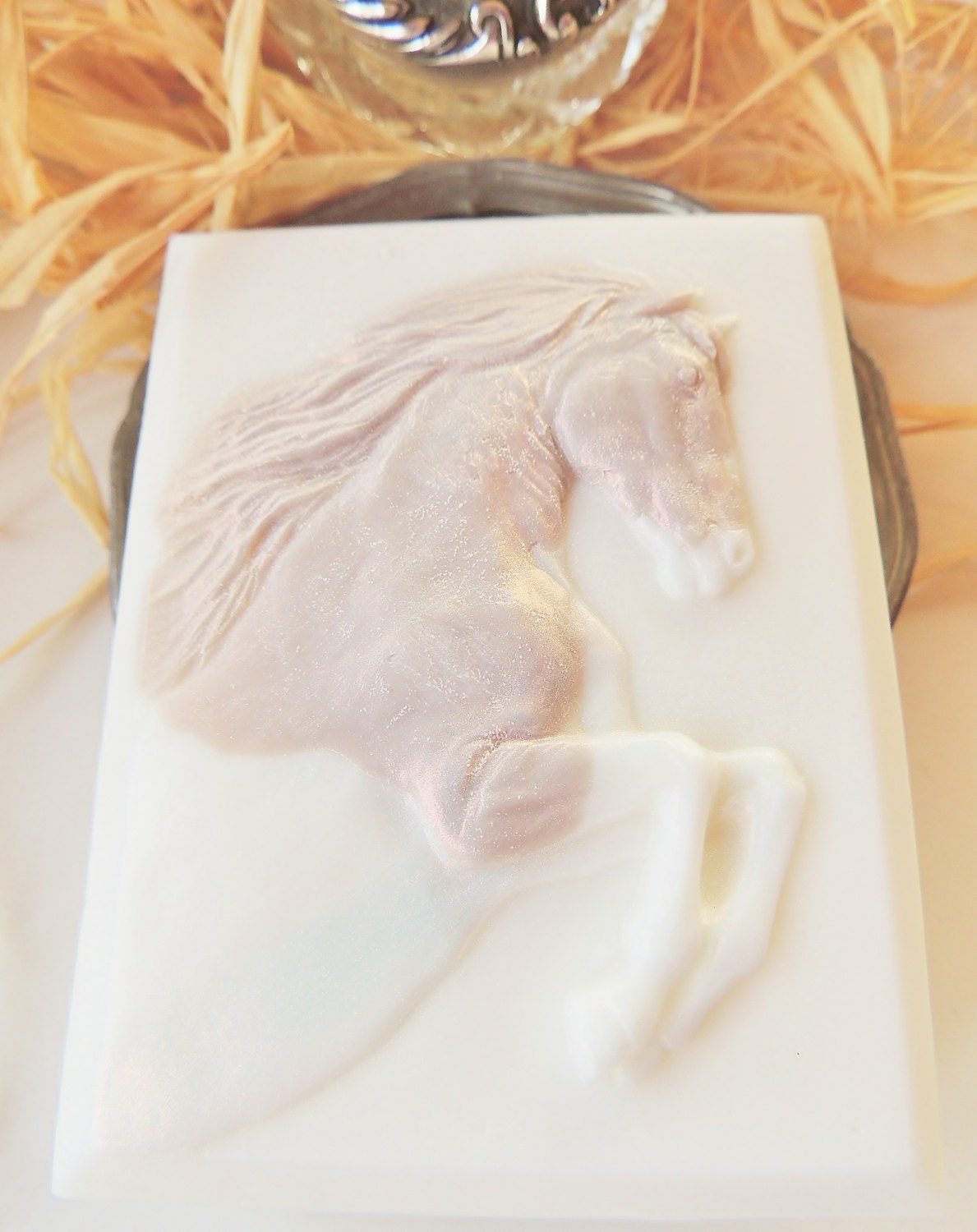 HORSE SOAP, Ginger Painted Horse, Scented in Ginger Peach, Vegetable Based, Handemade