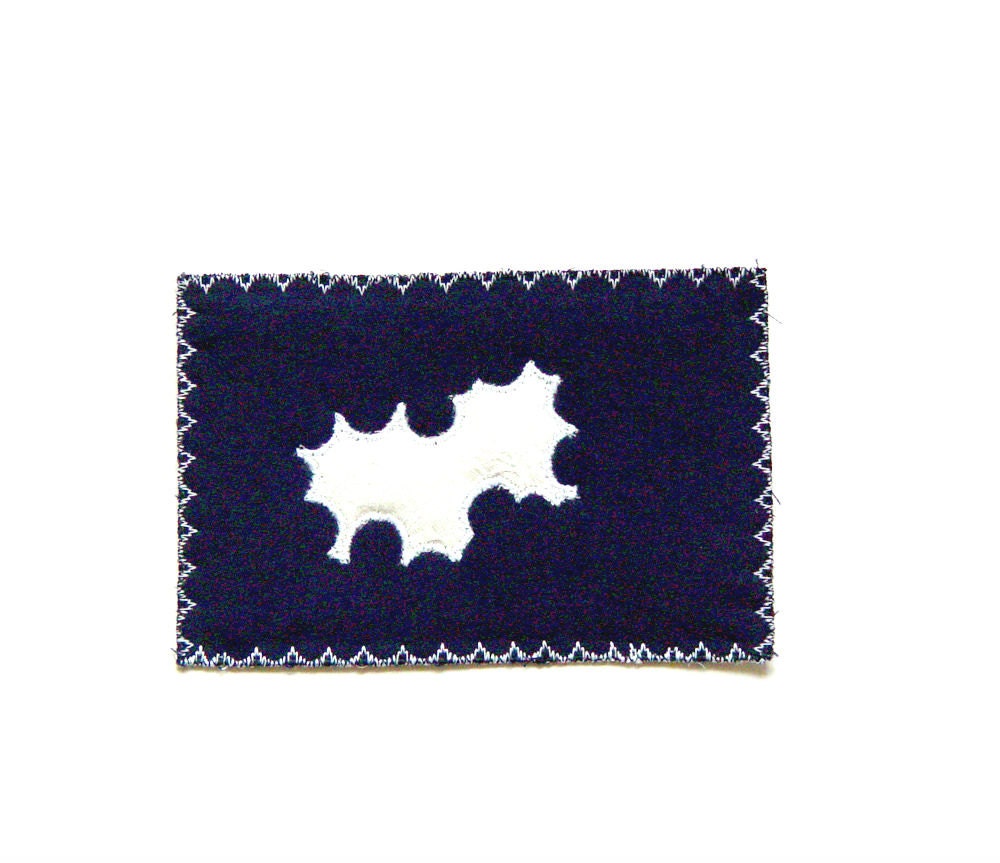 Art Card, BLUEBERRIES with CREAM, fiber card - blue white