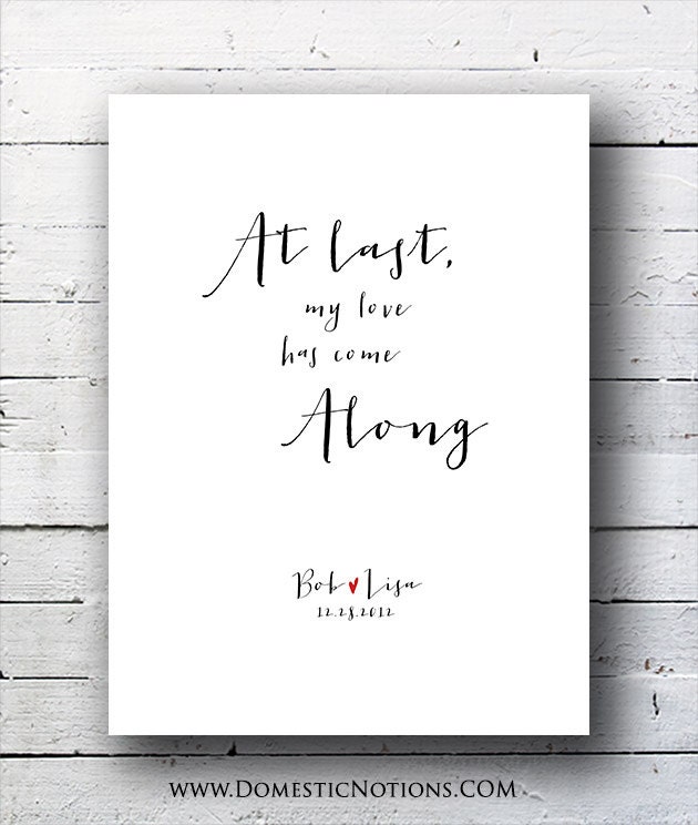 Custom Art Print: ANNIVERSARY gift, Wedding VOWS, Bride & Groom First Dance Lyrics