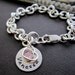 Personalized Charm Bracelets with Your Children's Name - Forever in my Heart - Custom Hand Stamped Birthstone Bracelet