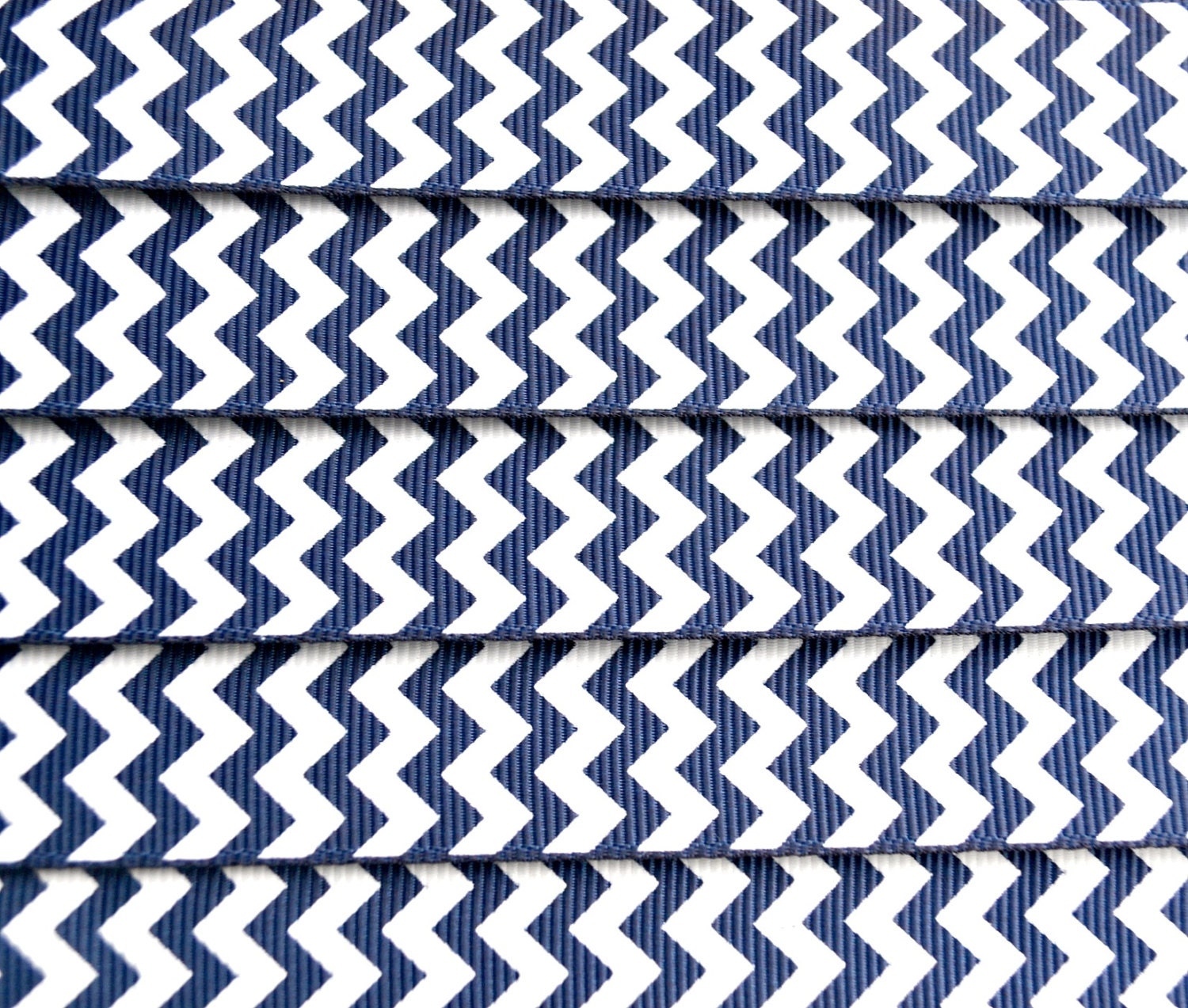 Classic Preppy Navy Chevron on white 7/8" grosgrain- high quality Il_170x135