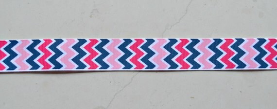 Spring kite chevrons on 7/8 inch grosgrain ribbon Il_570xn