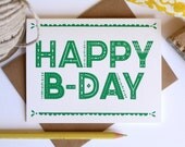 Fiesta Happy Birthday Letterpress Printed Card