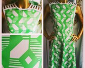 Vintage 60s Polyester Cut Out Dress