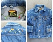 Vintage Embroidered Maverick Jean Jacket S/M
