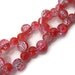 Crackle Glass Red Beaded Valentines Day Bracelet