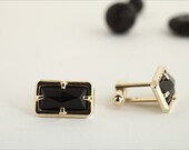 Men's Cufflinks, gold cufflinks, gift for men, Handmade Cufflinks,onyx cufflinks,  Anniversary gift for men,weddings gift for men
