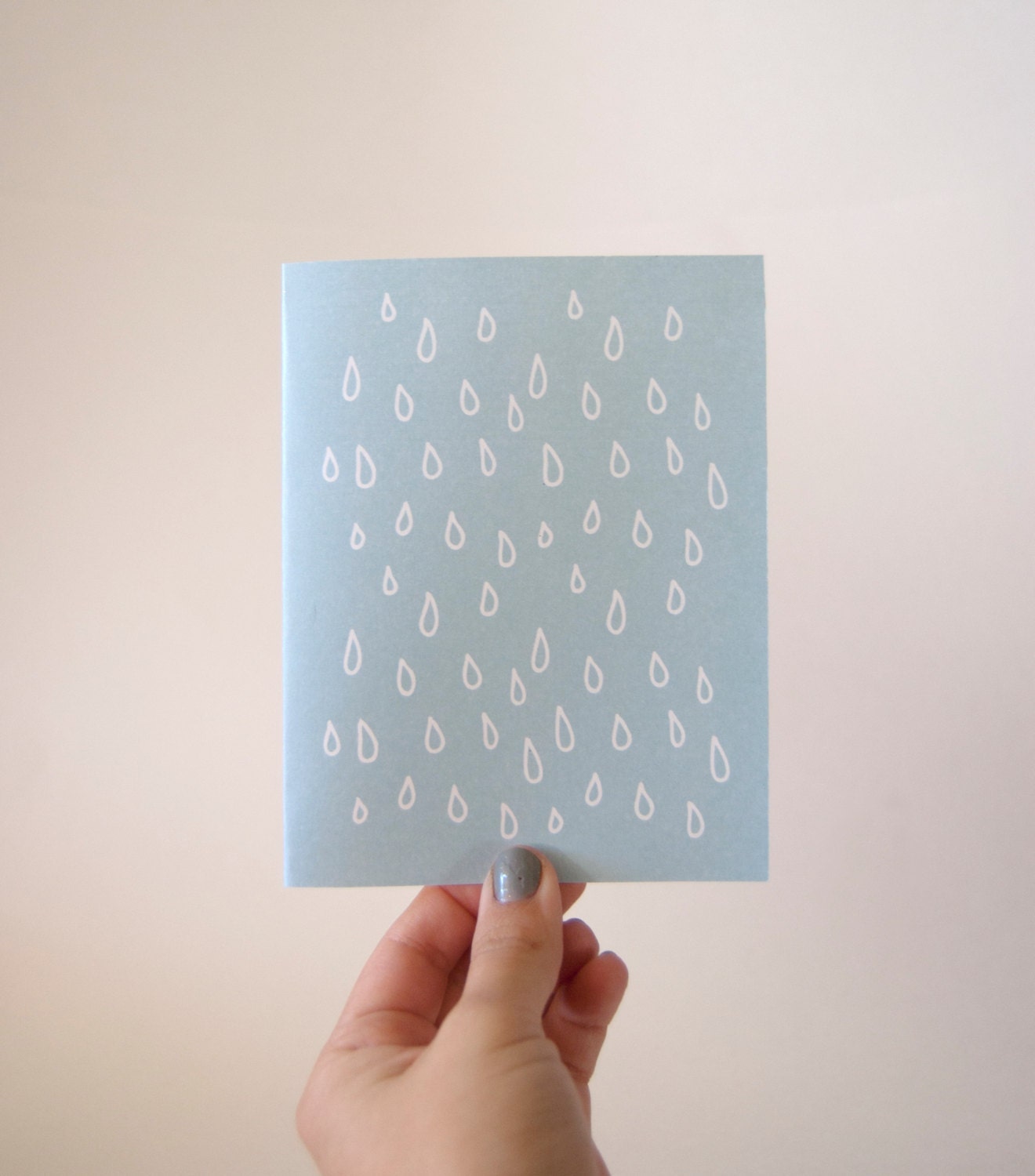 Rainy Day - Baby Shower - Congratulations - Illustrated Pattern - Greeting Card