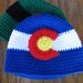 Crochet Colorado Flag beanie- ON VACATION