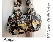 Purse PDF pattern INSTANT DOWNLOAD  sewing tutorial for handbag- "Abigail" Advanced Designer Purse by ChrisW Designs