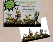 TMNT invitation and thank you DIY printable