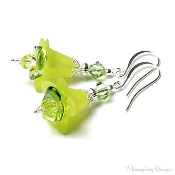 Lemon Sunshine Floral Crystal Earrings